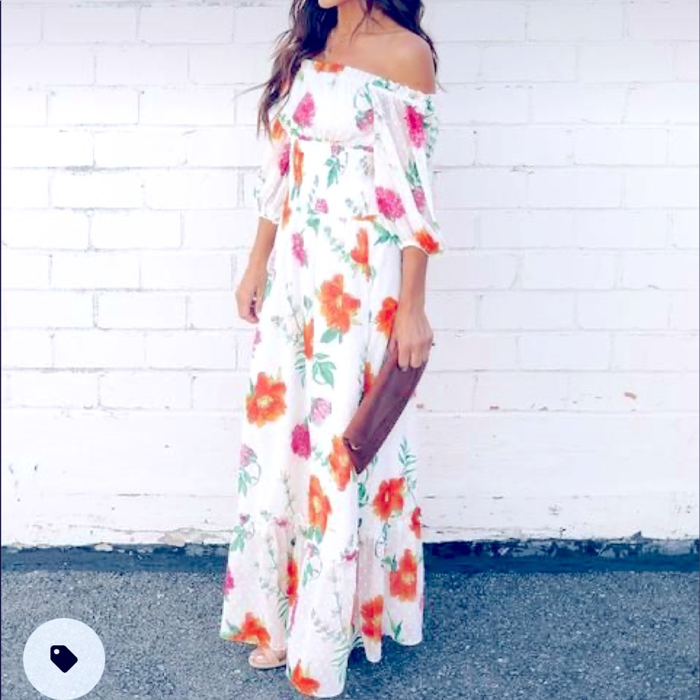 Hibiscus Princess Floral Maxi Dress